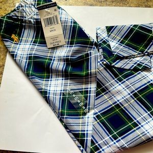 Ralph Lauren Girls Plaid Leggings in Navy, Green, White